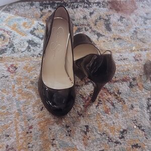 Jessica Simpson Glossy Black Heels